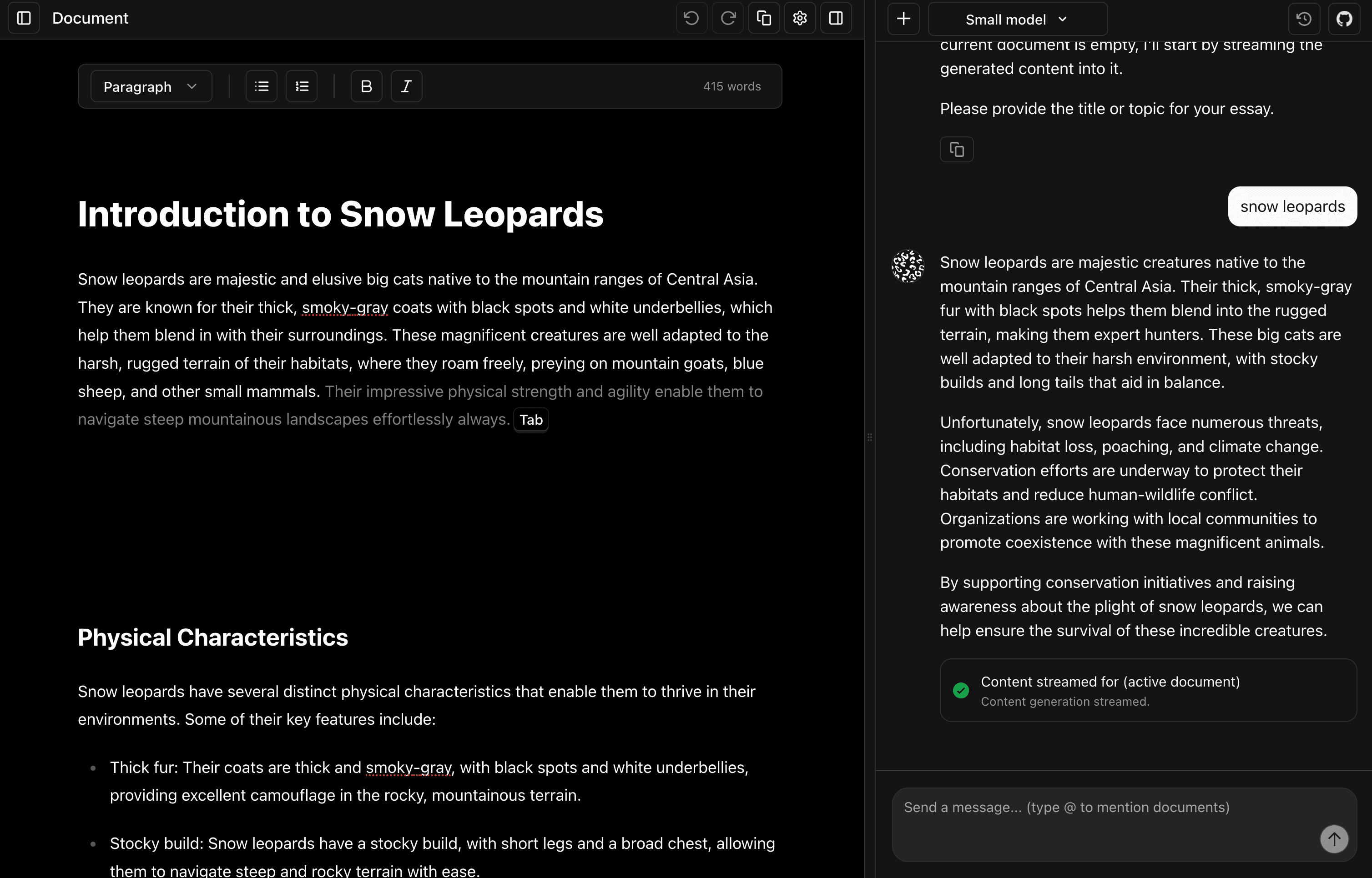 Snow Leopard Demo Preview (Dark Mode)